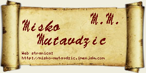 Miško Mutavdžić vizit kartica